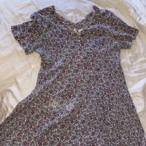 vintage purple floral mini dress 3x